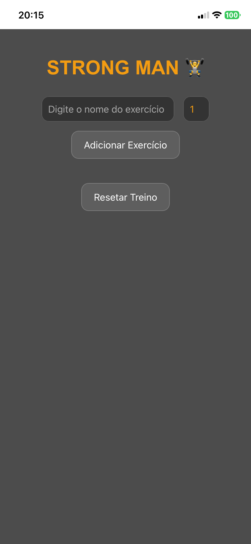 Tela inicial
